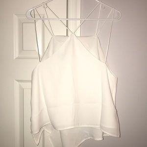 Tobi Tops - TOBI asymmetrical white top Tobi Tops - TOBI asymmetrical white top